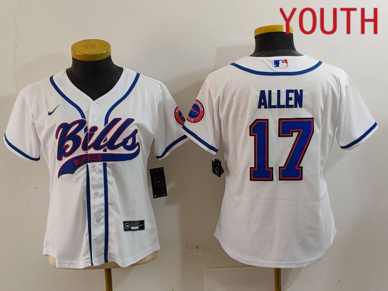 Youth Buffalo Bills #17 Allen White Joint Name 2024 Nike Limited NFL Jersey style 912->youth nfl jersey->Youth Jersey